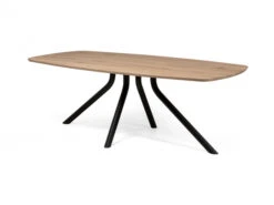 Tafel ARVADA Ovaal/centrale Poot - Naturel Hout