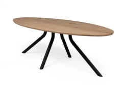 Tafel ARVADA Ellips/centrale Poot - Naturel Hout