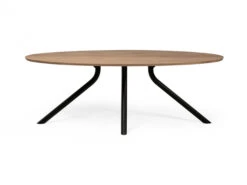 Tafel ARVADA Ellips/centrale Poot - Naturel Hout -Zuiver || RICHMOND Verkoop xooon arvada 54099