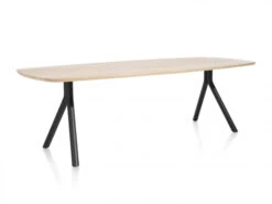 Tafel ARVADA Ovaal/poten Aan Zijkant - Naturel Hout