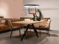 Tafel ARVADA Ovaal/centrale Poot - Naturel Hout -Zuiver || RICHMOND Verkoop xooon arvada 56076