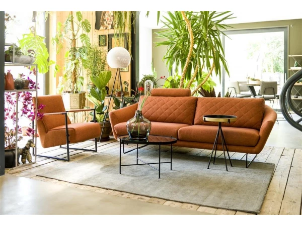 Fauteuil Met Hout BUENO - Burgundy Red Rood 5 Fauteuil Met Hout BUENO - Burgundy Red Rood - Afbeelding 5