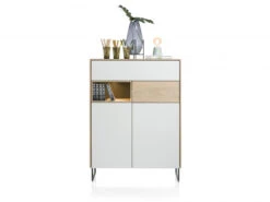 Highboard DARWIN - Oak/Beach Wit