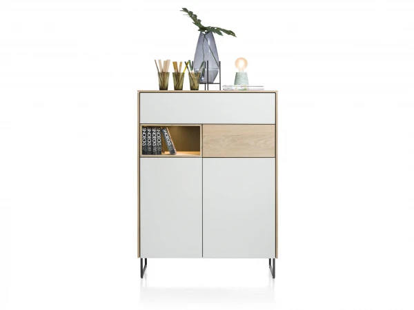 Highboard DARWIN - Oak/Beach Wit 1 Highboard DARWIN - Oak/Beach Wit