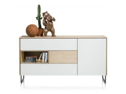 Dressoir DARWIN 160 Cm - Oak/Beach Wit