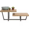 Salontafel DENMARK - Oak Railway Brown Hout