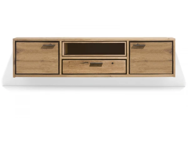 Lowboard DENMARK 170 Cm - Oak Railway Brown Hout 4 Lowboard DENMARK 170 Cm - Oak Railway Brown Hout - Afbeelding 4