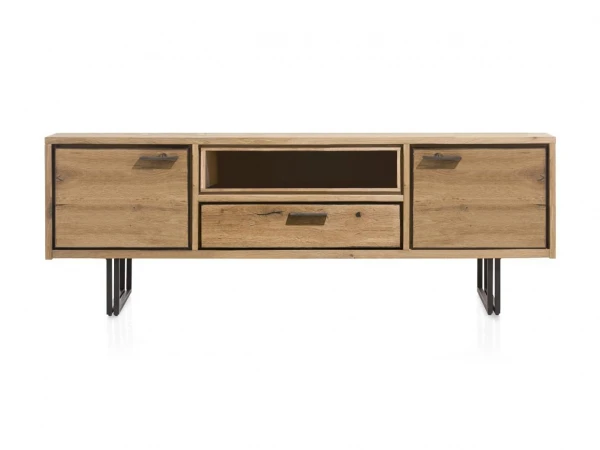 Lowboard DENMARK 170 Cm - Oak Railway Brown Hout 1 Lowboard DENMARK 170 Cm - Oak Railway Brown Hout