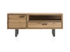 Lowboard DENMARK 140 Cm - Oak Railway Brown Hout