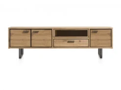 Lowboard DENMARK - Oak Railway Brown Hout