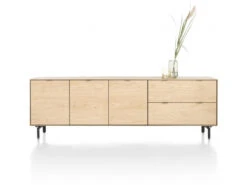 Dressoir 240 Cm ELEMENTS 3 Deuren/2 Laden - Naturel Hout -Zuiver || RICHMOND Verkoop xooon elements 57340