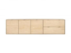 Dressoir 240 Cm ELEMENTS 3 Deuren/2 Laden - Naturel Hout