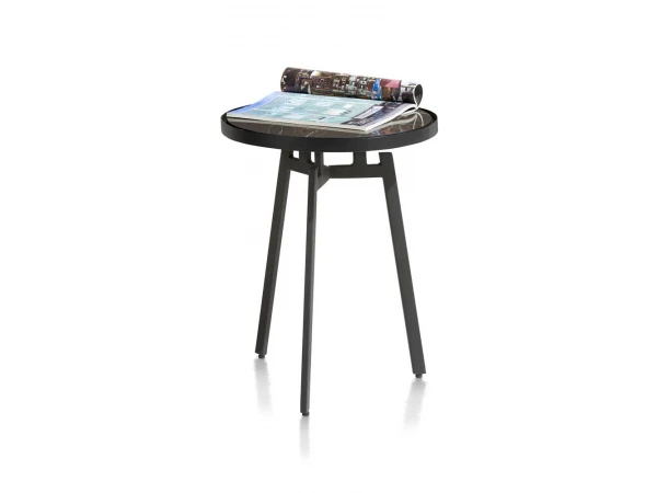 Bijzettafel HALMSTAD - Choco Brown Zwart 2 Bijzettafel HALMSTAD - Choco Brown Zwart - Afbeelding 2