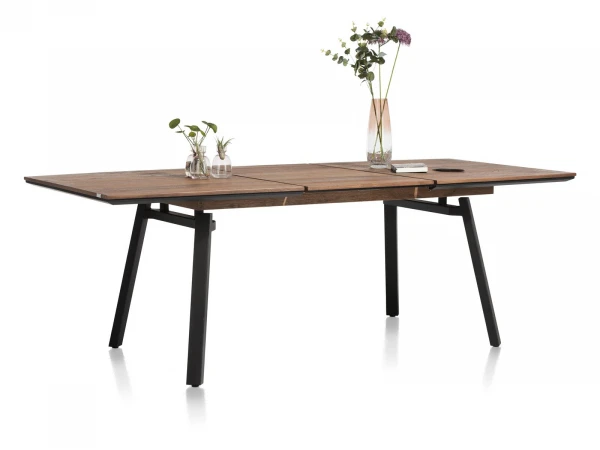 Uitschuiftafel HALMSTAD - Choco Brown Bruin 9 Uitschuiftafel HALMSTAD - Choco Brown Bruin - Afbeelding 9