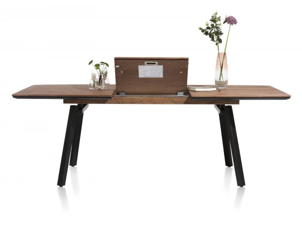 Uitschuiftafel HALMSTAD - Choco Brown Bruin 3 Uitschuiftafel HALMSTAD - Choco Brown Bruin - Afbeelding 3