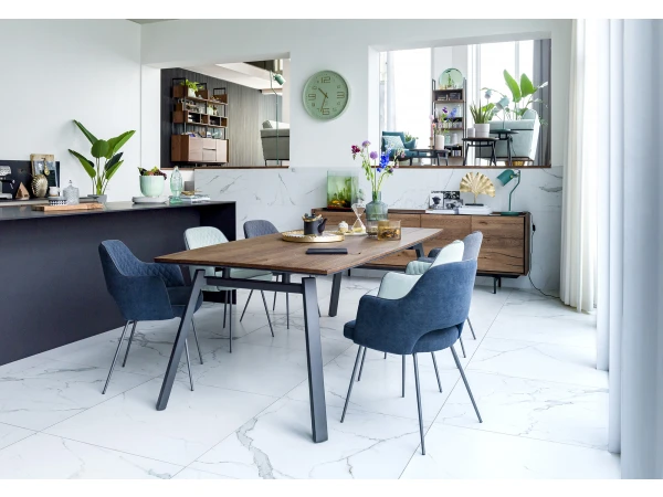 Uitschuiftafel HALMSTAD - Choco Brown Bruin 11 Uitschuiftafel HALMSTAD - Choco Brown Bruin - Afbeelding 11