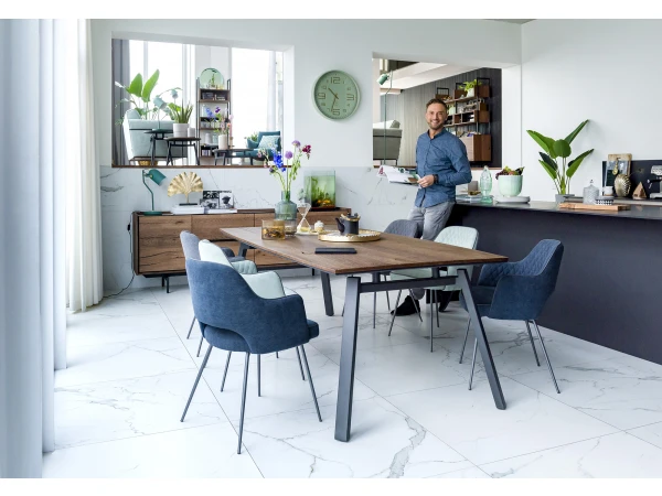 Uitschuiftafel HALMSTAD - Choco Brown Bruin 12 Uitschuiftafel HALMSTAD - Choco Brown Bruin - Afbeelding 12