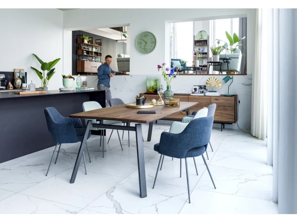 Uitschuiftafel HALMSTAD - Choco Brown Bruin 13 Uitschuiftafel HALMSTAD - Choco Brown Bruin - Afbeelding 13