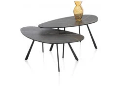 Salontafel MONTELLO - Keramiek Met Zwarte Marmerlook Zwart -Zuiver || RICHMOND Verkoop xooon montello 52487
