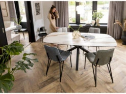 Eetkamertafel MONTELLO - Keramiek Met Wite Marmerlook Wit -Zuiver || RICHMOND Verkoop xooon montello 54786