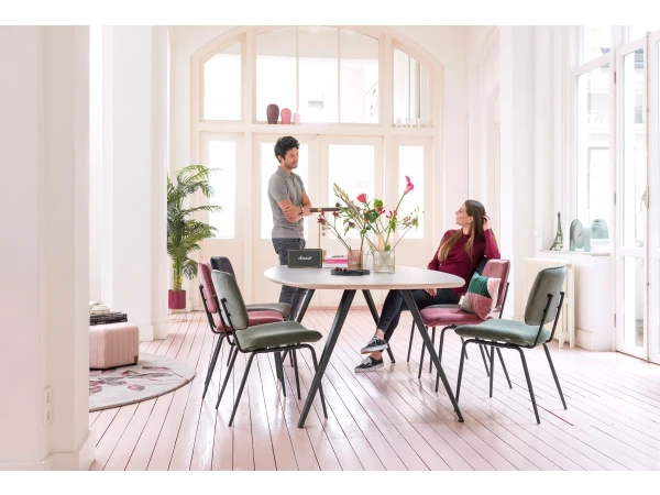 Stoel NOVALI - Burgundy Red Rood 6 Stoel NOVALI - Burgundy Red Rood - Afbeelding 6