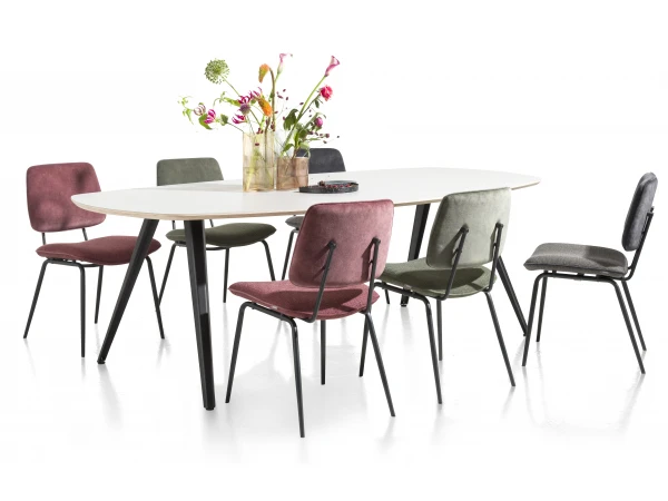 Stoel NOVALI - Burgundy Red Rood 7 Stoel NOVALI - Burgundy Red Rood - Afbeelding 7