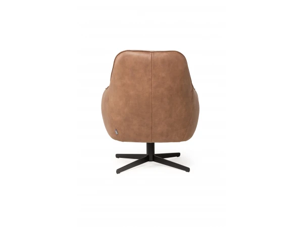 Fauteuil OVIEDO Met Lage Rug - Cognac/lichtgrijs Multicolor 4 Fauteuil OVIEDO Met Lage Rug - Cognac/lichtgrijs Multicolor - Afbeelding 4