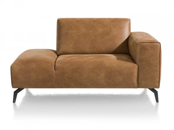 Divan Rechts PRIZZI Met Designpoot - Secilia Cognac Cognac 2 Divan Rechts PRIZZI Met Designpoot - Secilia Cognac Cognac - Afbeelding 2