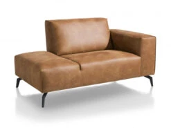 Divan Rechts PRIZZI Met Designpoot - Secilia Cognac Cognac
