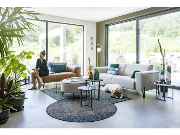 Divan Rechts PRIZZI Met Designpoot - Secilia Cognac Cognac 5 Divan Rechts PRIZZI Met Designpoot - Secilia Cognac Cognac - Afbeelding 5