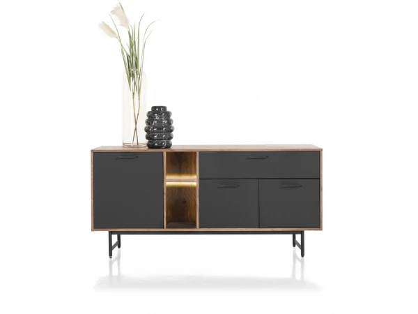 Dressoir TORANO 170 Cm - Walnoot/zwart Multicolor 1 Dressoir TORANO 170 Cm - Walnoot/zwart Multicolor