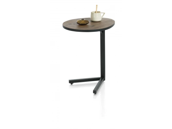 Laptoptafel TORANO - Walnoot/zwart Zwart 2 Laptoptafel TORANO - Walnoot/zwart Zwart - Afbeelding 2