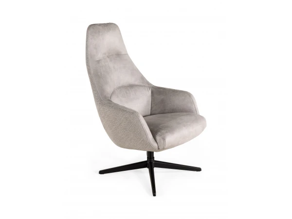 Fauteuil Met Hoge Rug VERNON - Lichtgrijs Grijs 1 Fauteuil Met Hoge Rug VERNON - Lichtgrijs Grijs