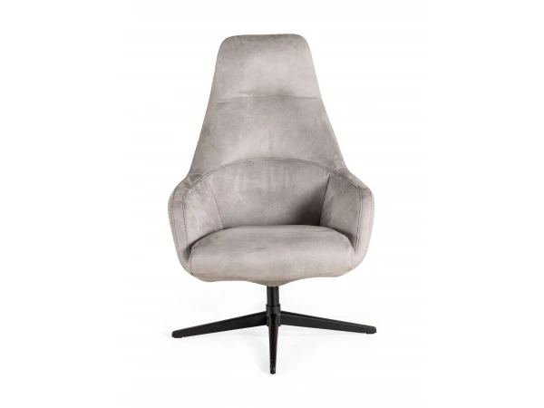Fauteuil Met Hoge Rug VERNON - Lichtgrijs Grijs 2 Fauteuil Met Hoge Rug VERNON - Lichtgrijs Grijs - Afbeelding 2