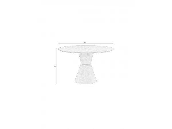 Zuiver Ronde Tafel LOTUS - Eik Fineer Hout 10 Zuiver Ronde Tafel LOTUS - Eik Fineer Hout - Afbeelding 10