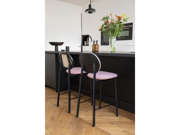 Zuiver Barstoel SPIKE - Roze/naturel Roze 4 Zuiver Barstoel SPIKE - Roze/naturel Roze - Afbeelding 4