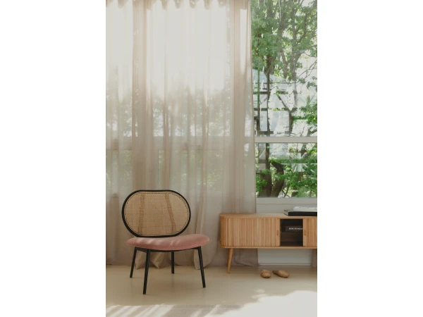 Zuiver Fauteuil SPIKE - Roze/naturel Roze 2 Zuiver Fauteuil SPIKE - Roze/naturel Roze - Afbeelding 2