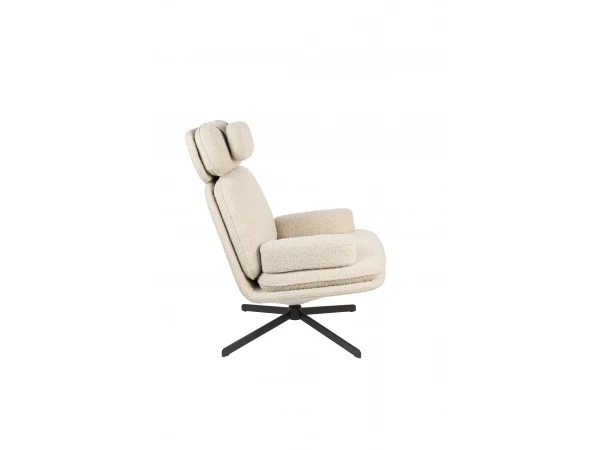 Zuiver Loungechair TYLER - Wit Bouclé Wit 5 Zuiver Loungechair TYLER - Wit Bouclé Wit - Afbeelding 5