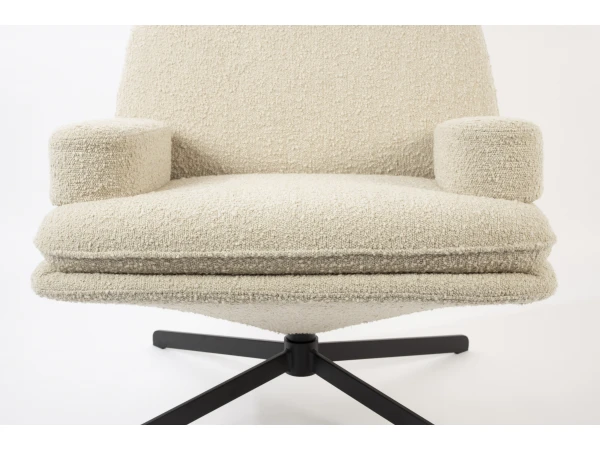 Zuiver Loungechair TYLER - Wit Bouclé Wit 7 Zuiver Loungechair TYLER - Wit Bouclé Wit - Afbeelding 7