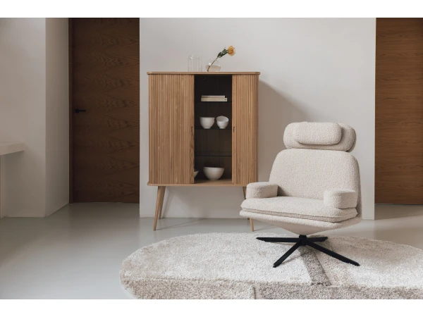 Zuiver Loungechair TYLER - Wit Bouclé Wit 2 Zuiver Loungechair TYLER - Wit Bouclé Wit - Afbeelding 2